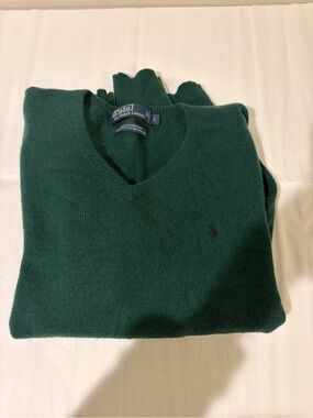 Polo by Ralph Lauren Forest Green V-Neck Sweater